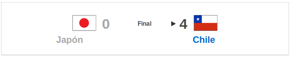 victoria Chile ante Japón