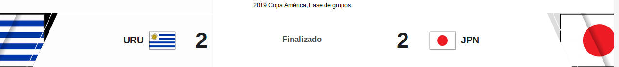 Uruguay y Japón,Empate 