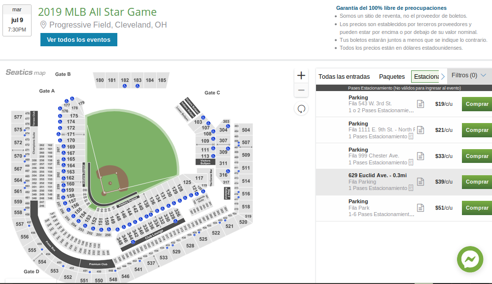 Boletos 2019 MLB All Star Game 