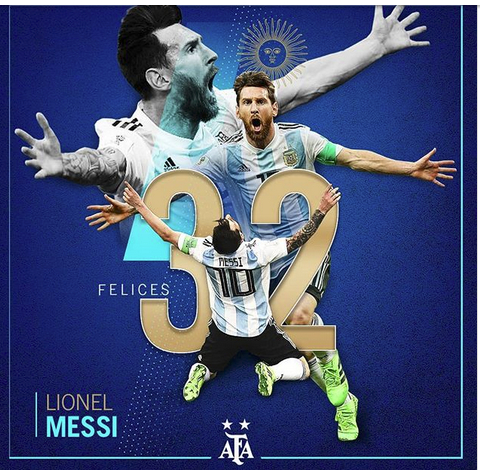 Messi en sus 32 cumpleaños