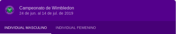 Juegos y Resultados de Winbledon